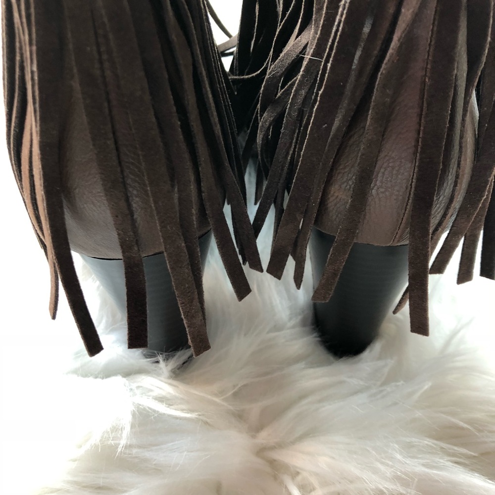 American Living Kalee brown fringe bootie size 10 - Picture 5 of 8